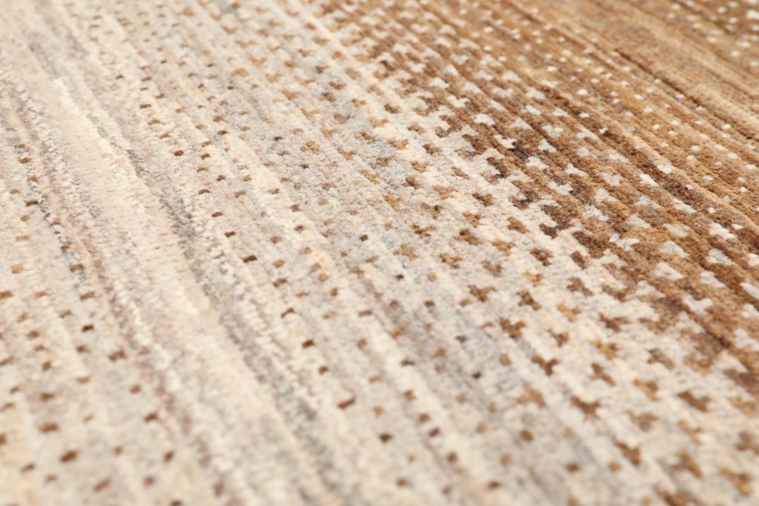 Hand-knotted Ziegler Modern rug from Pakistan in brown and beige tones