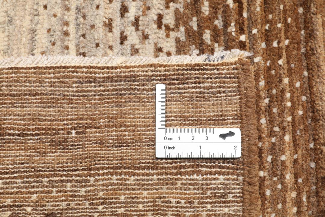 Hand-knotted Ziegler Modern rug from Pakistan in brown and beige tones