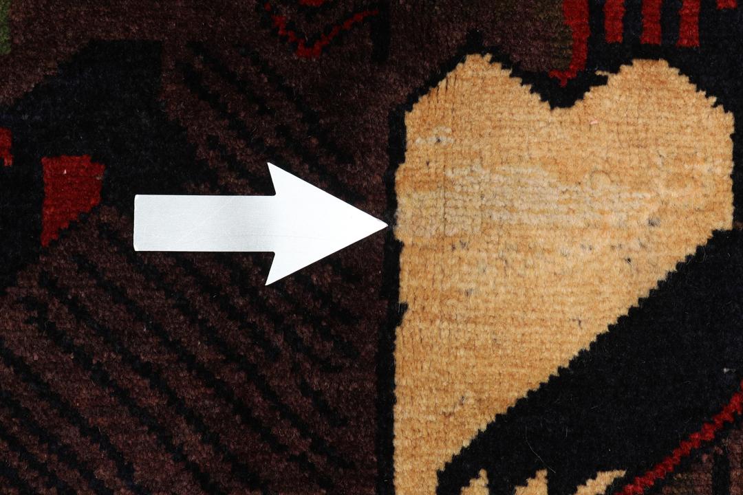 Hand-knotted Middle Eastern Afshar rug with pictorial design in multicolor wool