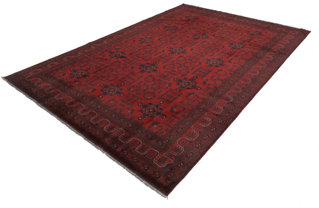 Afghan Khal Mohammadi - Zwart / Donkerrood - 199 x 292 cm