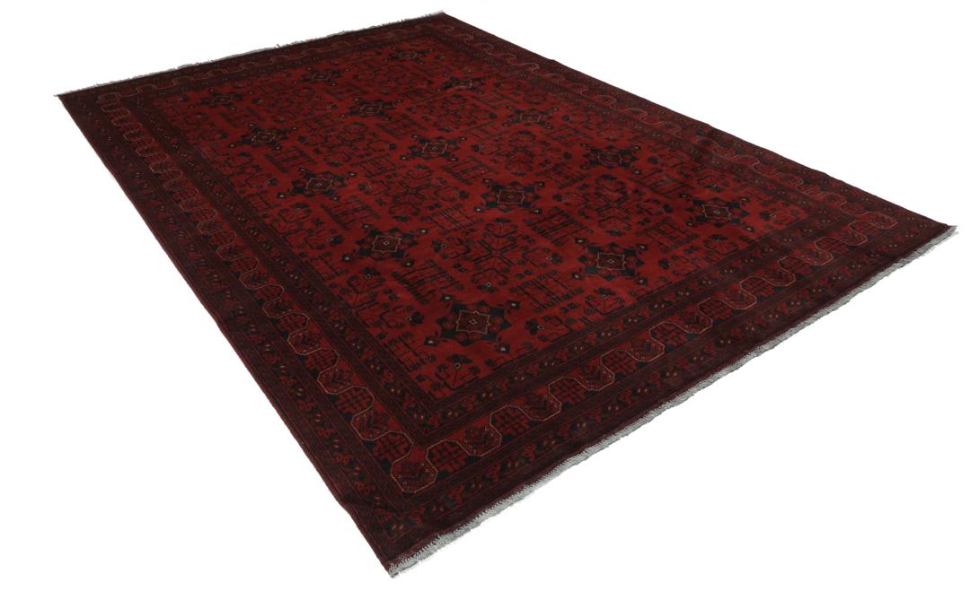 Afghan Khal Mohammadi - Zwart / Donkerrood - 199 x 292 cm