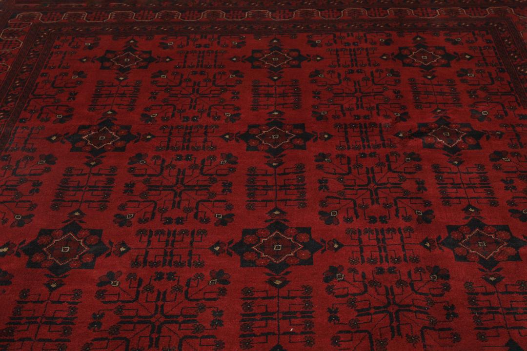 Afghan Khal Mohammadi - Zwart / Donkerrood - 199 x 292 cm
