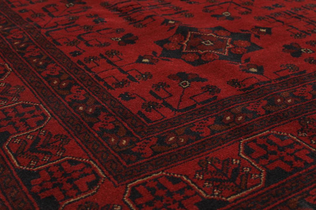 Afghan Khal Mohammadi - Zwart / Donkerrood - 199 x 292 cm