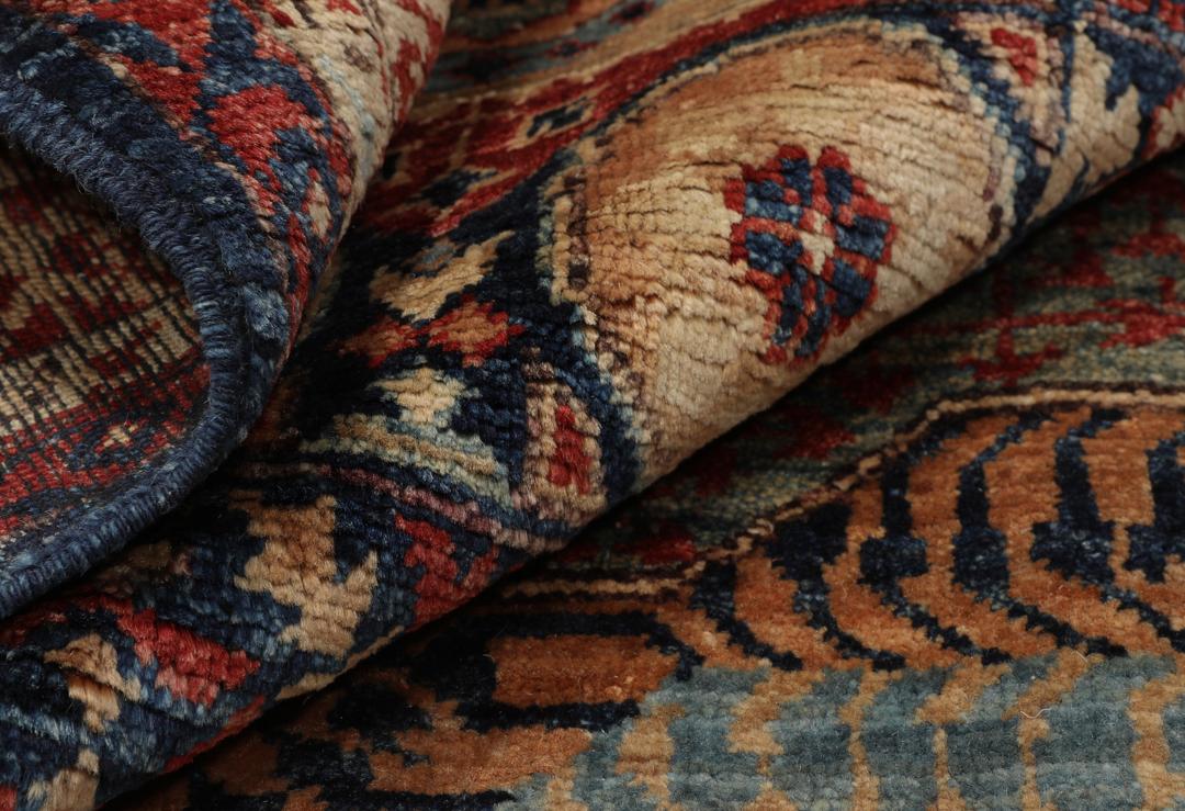 Handgeknoopt Mamluk tapijt uit Afghanistan in multicolour tinten