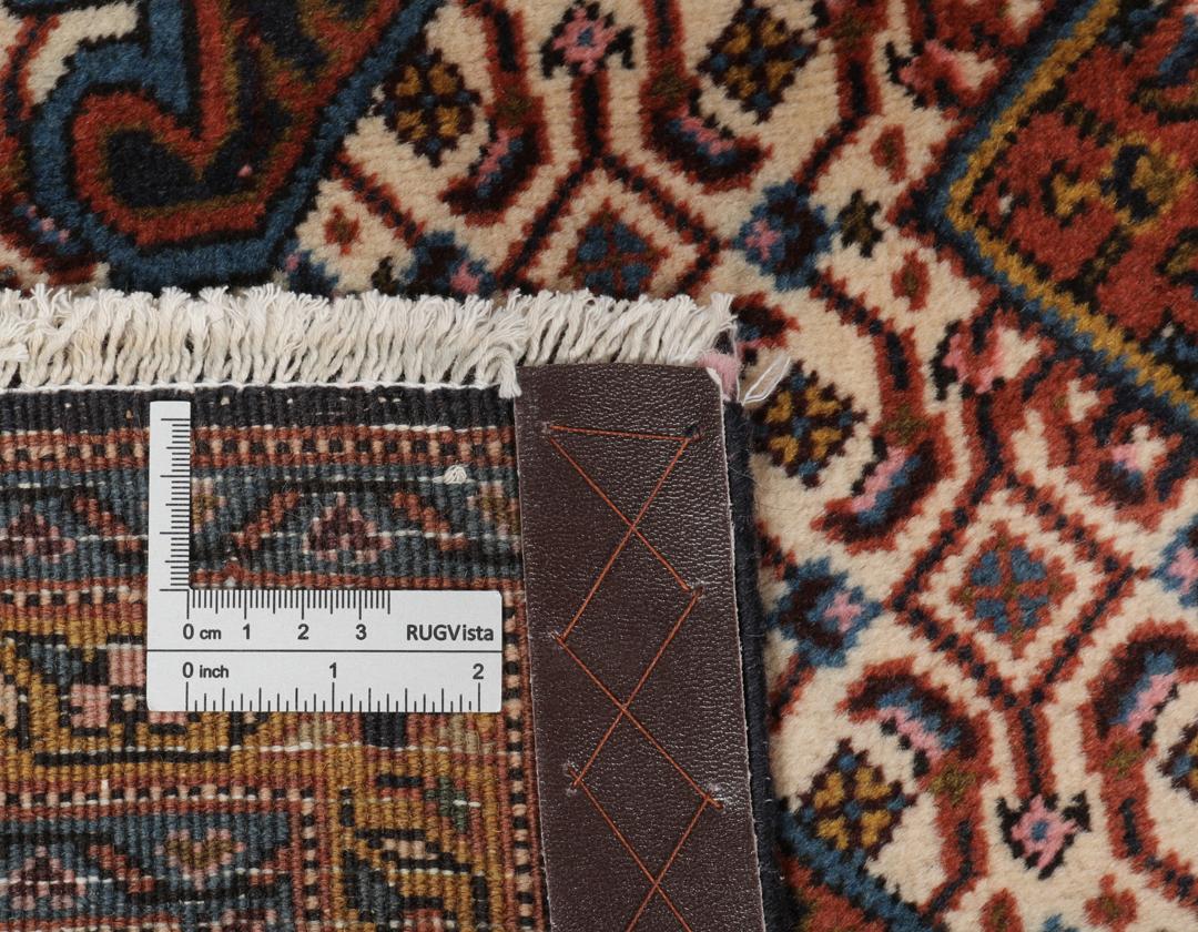 Handgeknoopt Ardebil-tapijt uit het Midden-Oosten in donkerrode en blauwe tinten