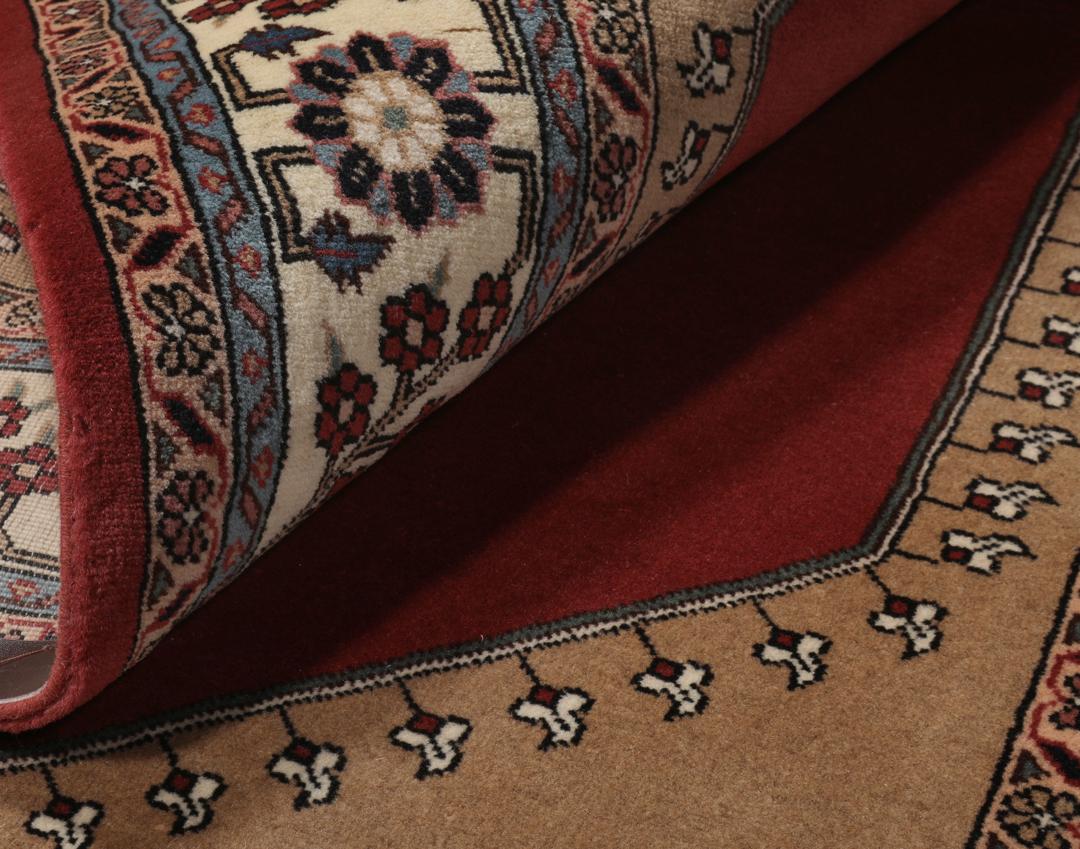 Ardebil Fine handgeknoopt tapijt uit het Midden-Oosten in tinten rood en beige