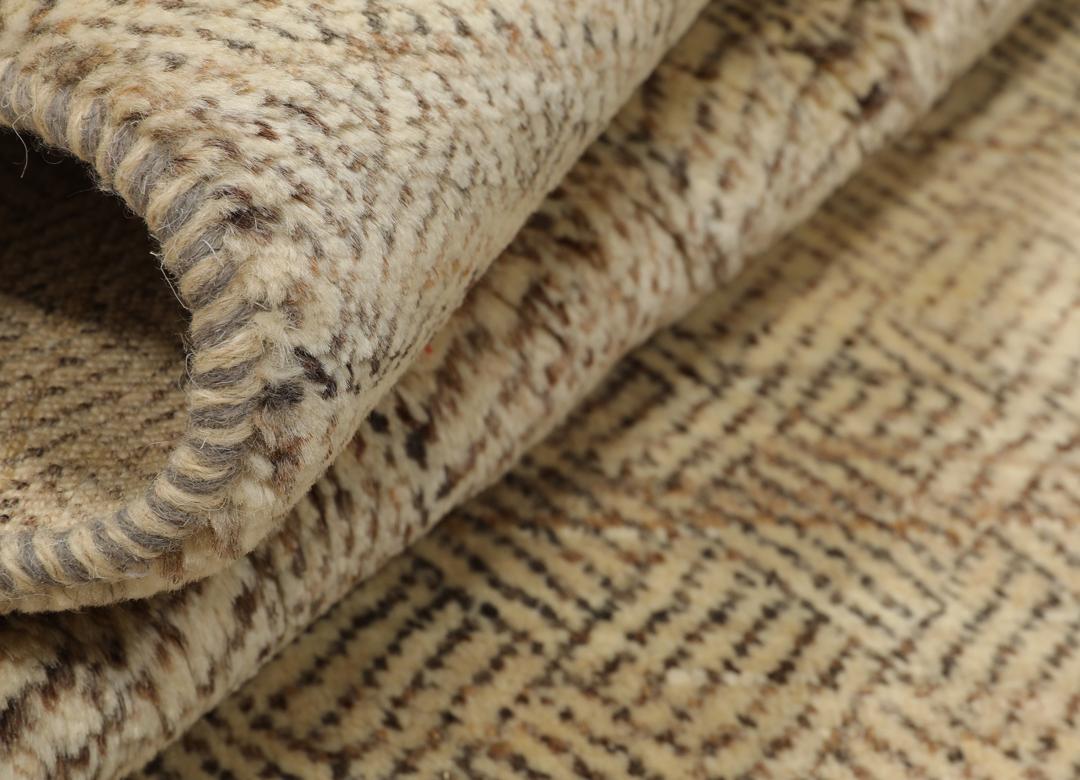 Håndknyttet beige Gabbeh Fine-tæppe fra Mellemøsten
