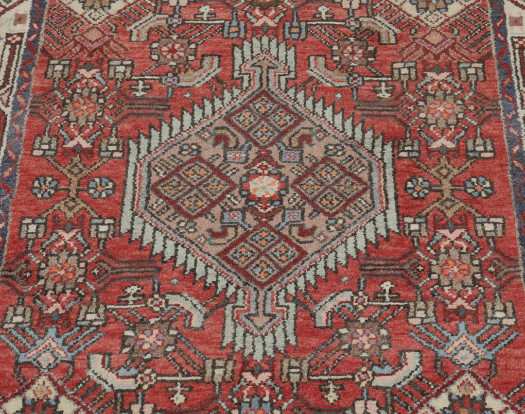 Hamadan - Mørkerød / Sort - 83 x 284 cm