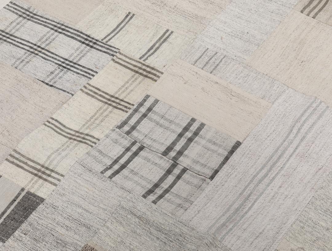 Kelim Patchwork - Lysegrå / Beige - 171 x 230 cm