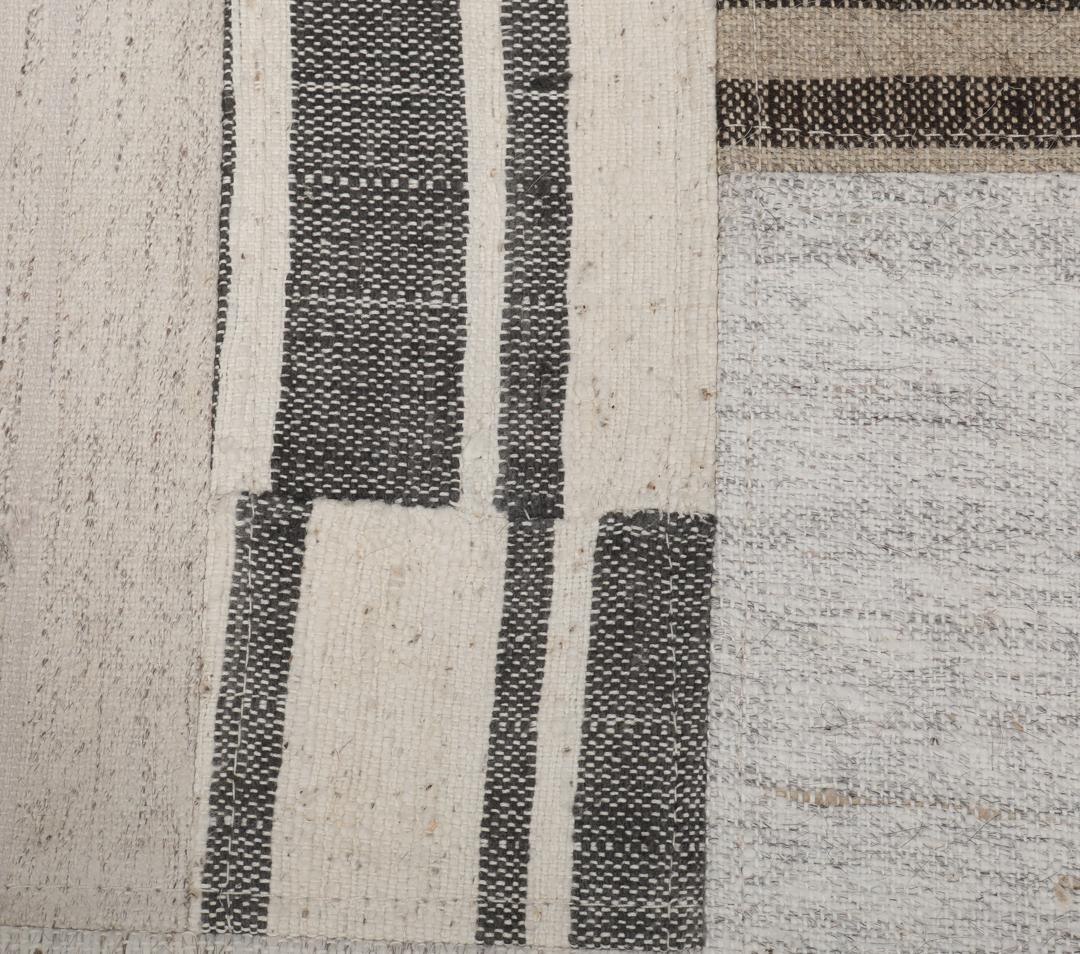 Kelim Patchwork - Lysegrå / Beige - 171 x 230 cm