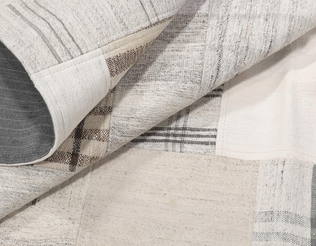 Kelim Patchwork - Lysegrå / Beige - 171 x 230 cm