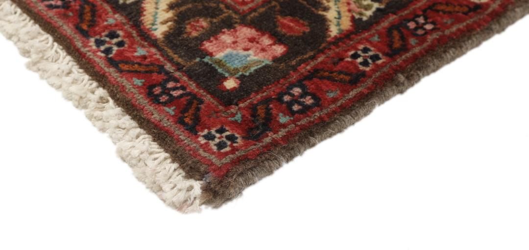 Hand-knotted Koliai rug from the Middle East with a multicolor geometric pattern
