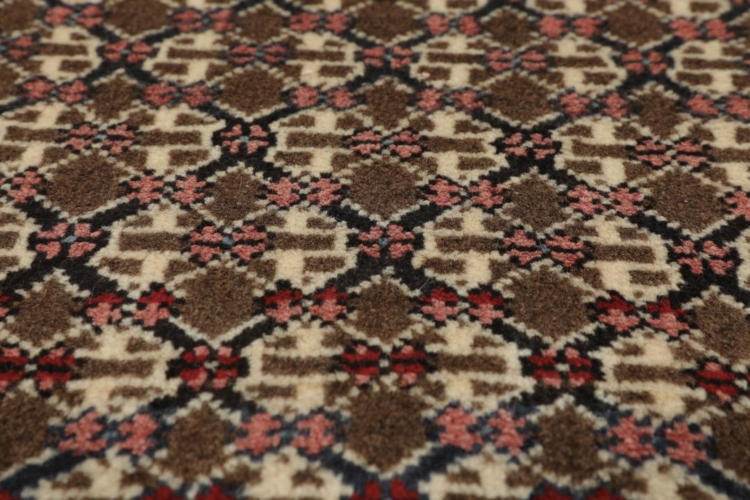 Hand-knotted Koliai rug from the Middle East with a multicolor geometric pattern