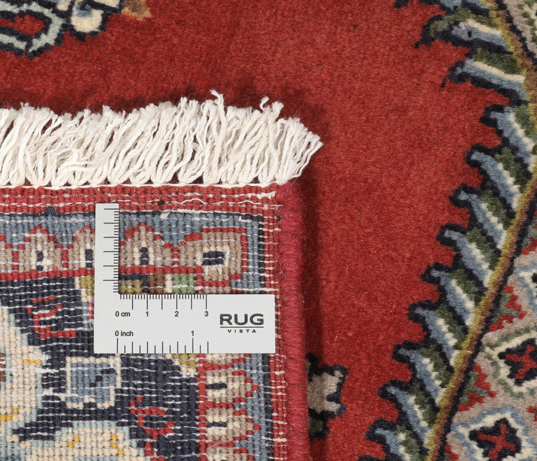 Tapis Mehraban du Moyen-Orient noué main en rouge et bleu avec des motifs d'oiseaux
