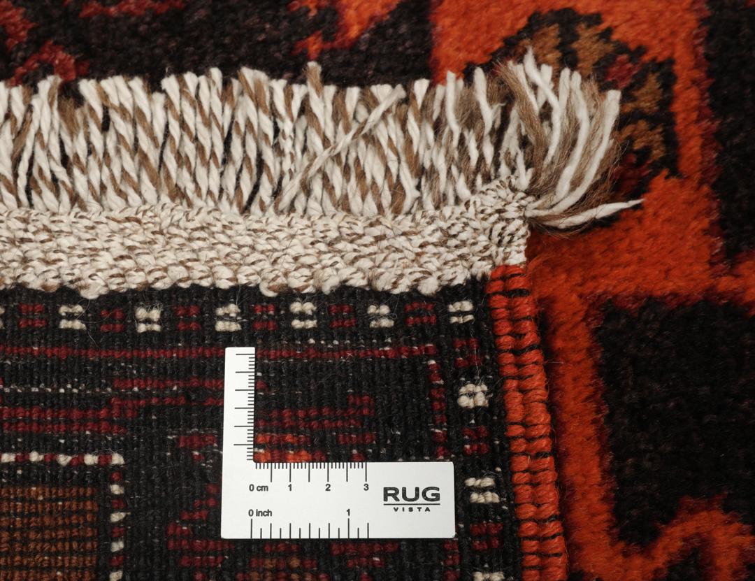 Antieke Shirvan wollen loper met geometrische medaillons in rood en zwart uit Turkije