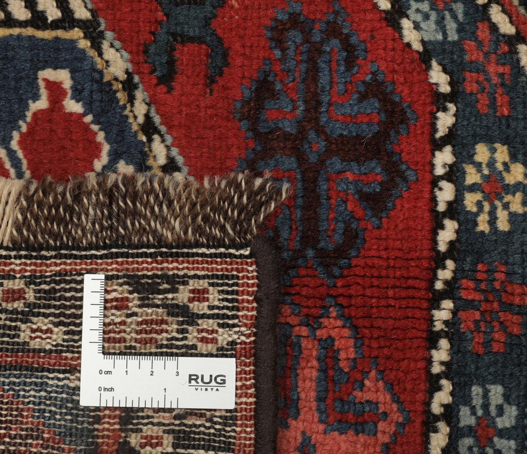 Antiek Shirvan-tapijt uit Azerbeidzjan in veelkleurig design met geometrische medaillonmotieven