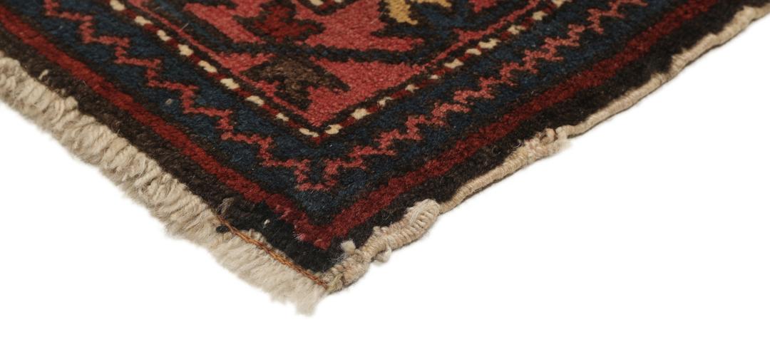 Antiek Shirvan-tapijt uit de Kaukasus in rood en blauw