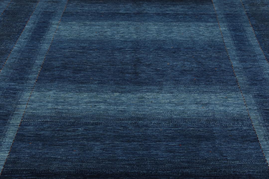 Hand-knotted blue Loribaft Fine rug from the Middle East