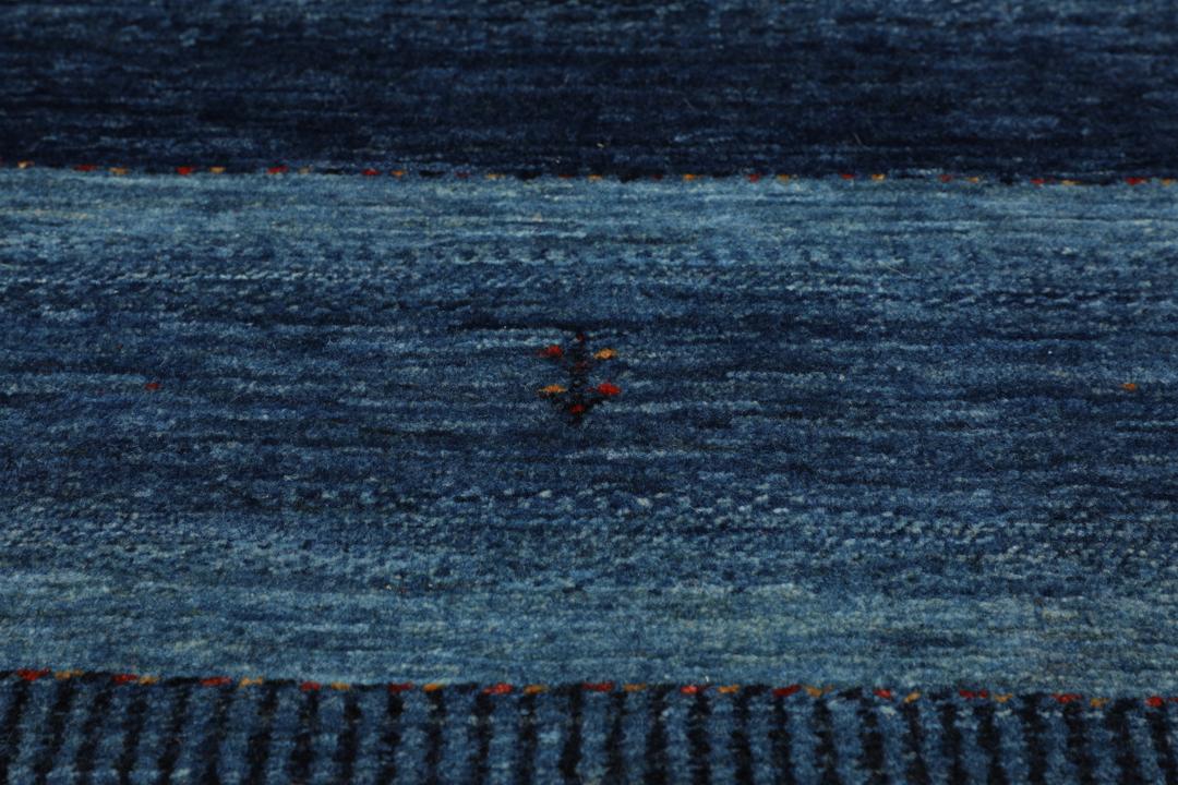 Hand-knotted blue Loribaft Fine rug from the Middle East