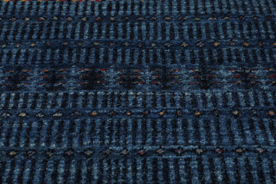 Hand-knotted blue Loribaft Fine rug from the Middle East
