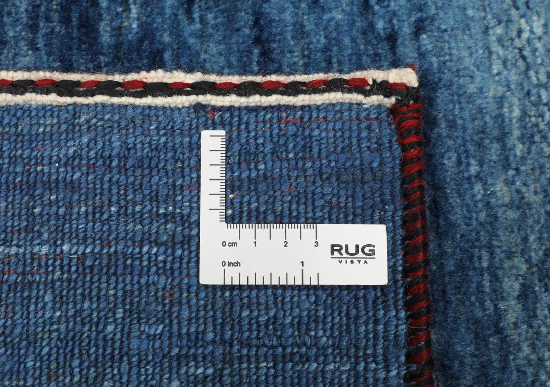 Hand-knotted blue Loribaft Fine rug from the Middle East