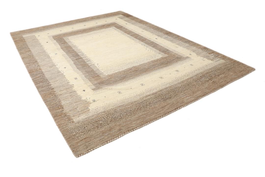 Hand-knotted Loribaft Fine rug from the Middle East in beige and brown tones