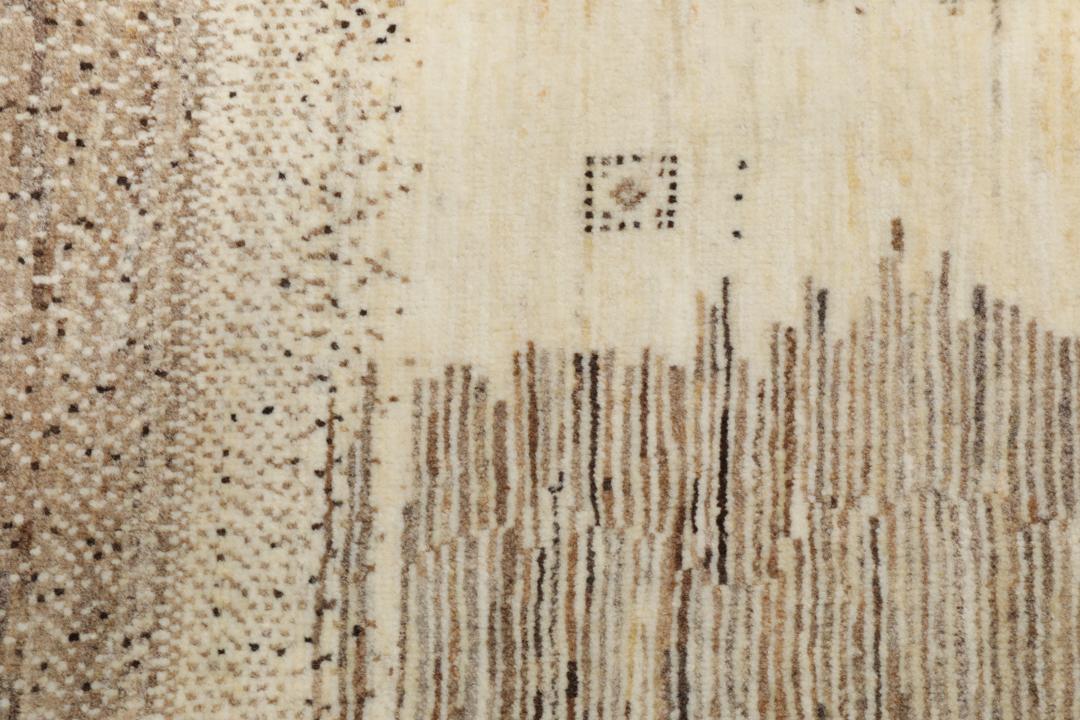 Hand-knotted Loribaft Fine rug from the Middle East in beige and brown tones