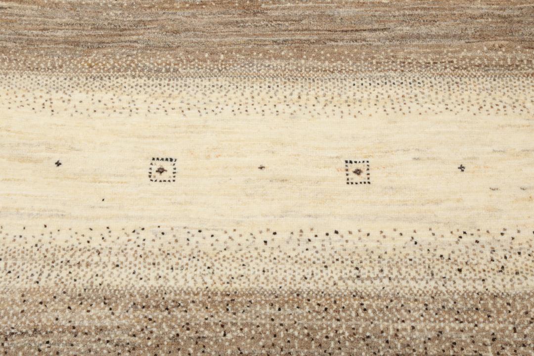 Hand-knotted Loribaft Fine rug from the Middle East in beige and brown tones