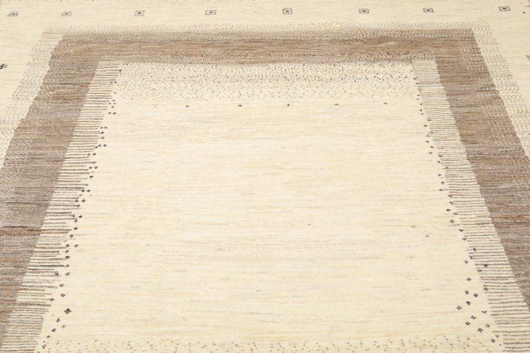 Hand-knotted Loribaft Fine rug from the Middle East in beige and brown tones