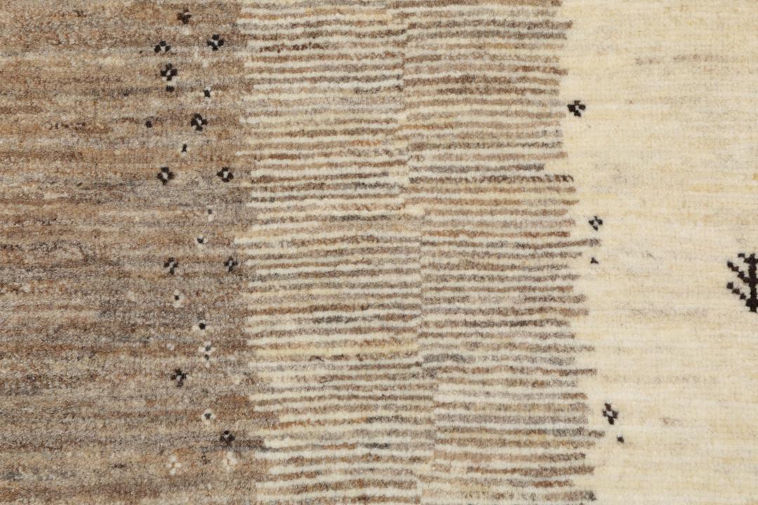 Hand-knotted Loribaft Fine rug from the Middle East in beige and brown tones