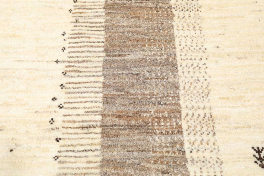 Hand-knotted Loribaft Fine rug from the Middle East in beige and brown tones