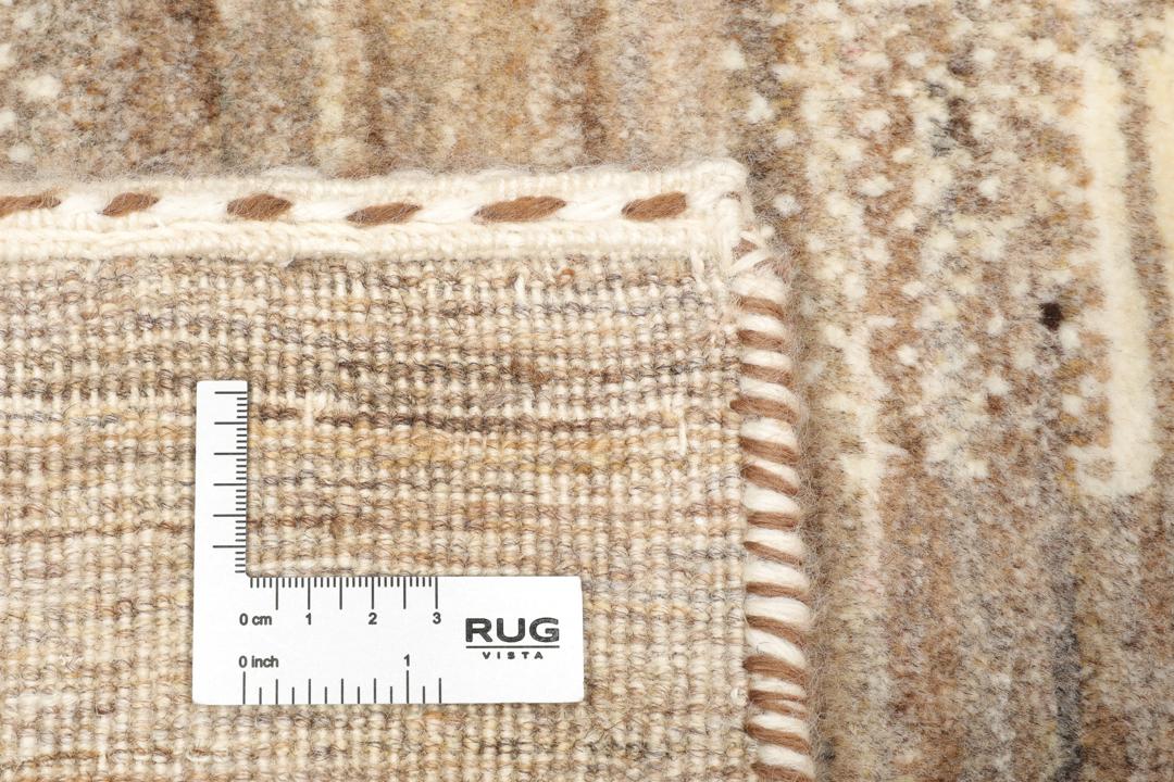 Hand-knotted Loribaft Fine rug from the Middle East in beige and brown tones