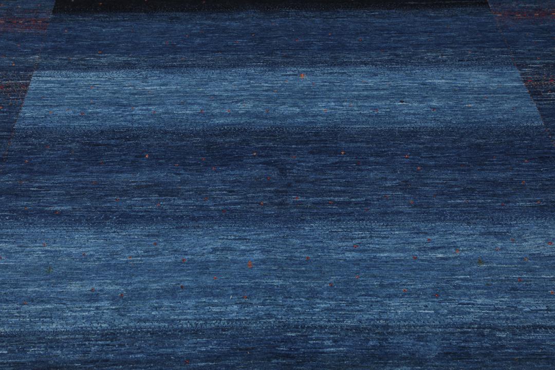 Hand-knotted Loribaft Fine rug from the Middle East in dark-blue and black tones