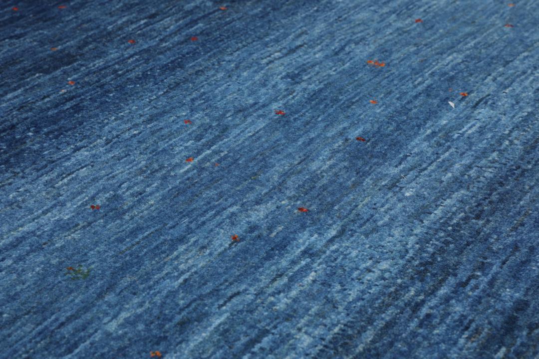 Hand-knotted Loribaft Fine rug from the Middle East in dark-blue and black tones