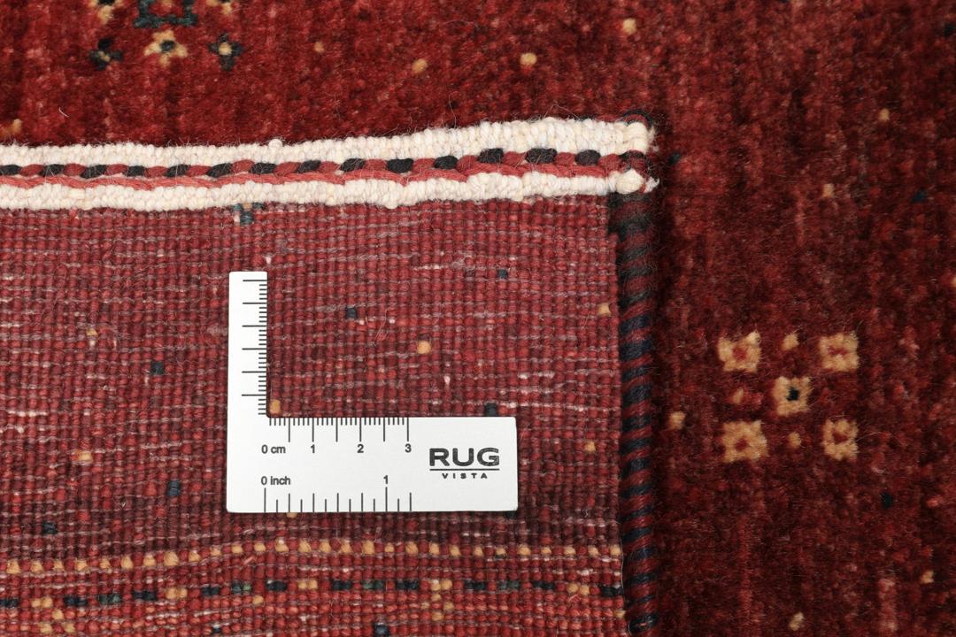 Håndknyttet rødt Loribaft Fine tæppe fra Mellemøsten