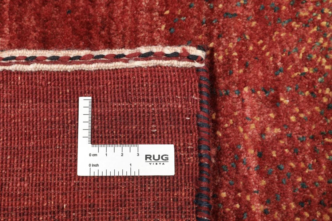 Håndknyttet Loribaft Fine-tæppe fra Mellemøsten i dyb rød