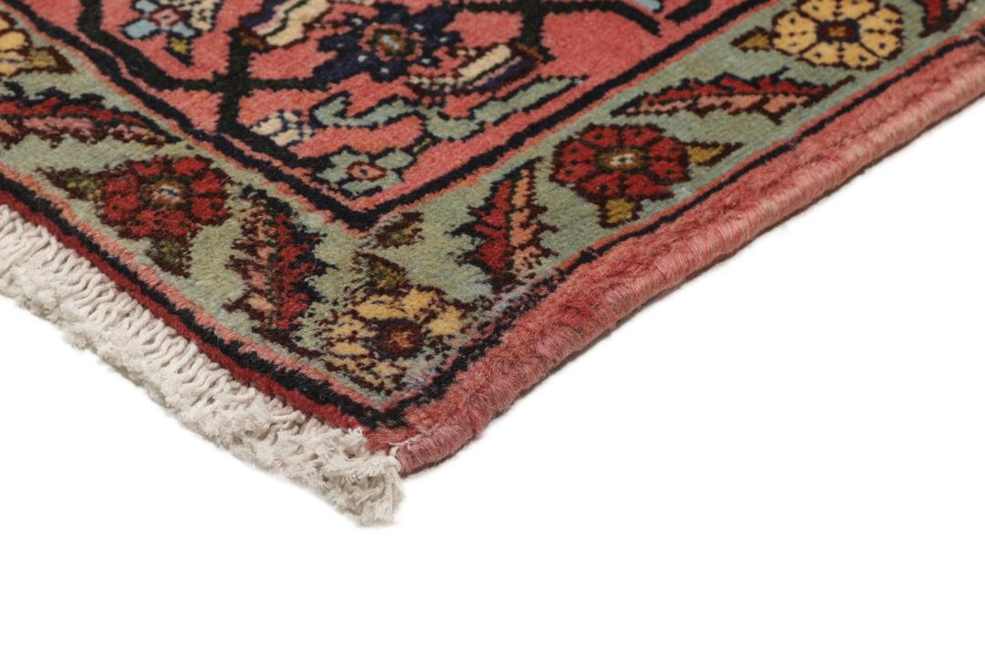 Hand-knotted Senneh rug from the Middle East with a multicolor geometric design