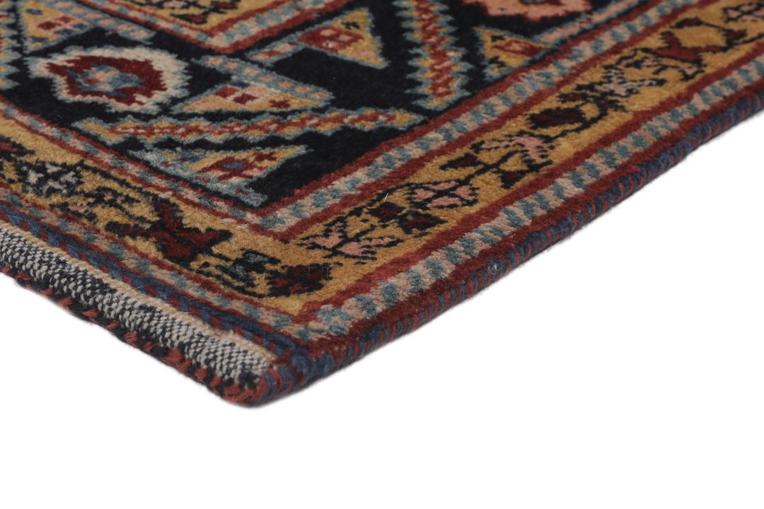 Handgeknoopt Gabbeh Kashkooli tapijt uit het Midden-Oosten in levendig rood met siermotieven