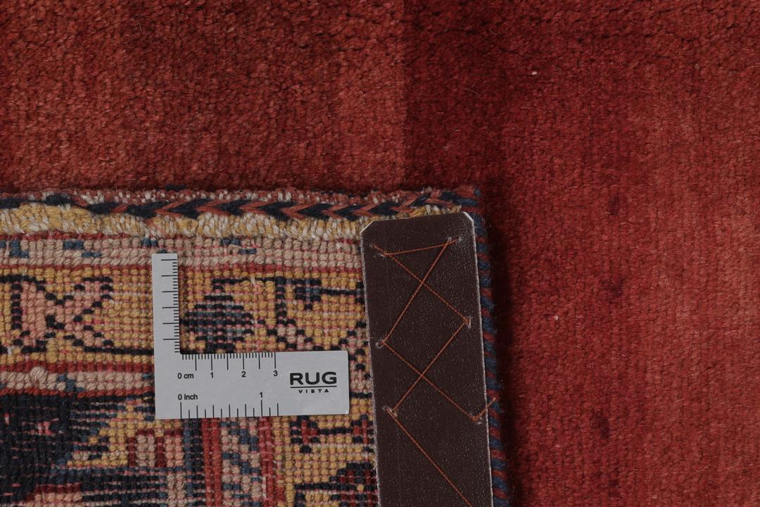 Handgeknoopt Gabbeh Kashkooli tapijt uit het Midden-Oosten in levendig rood met siermotieven