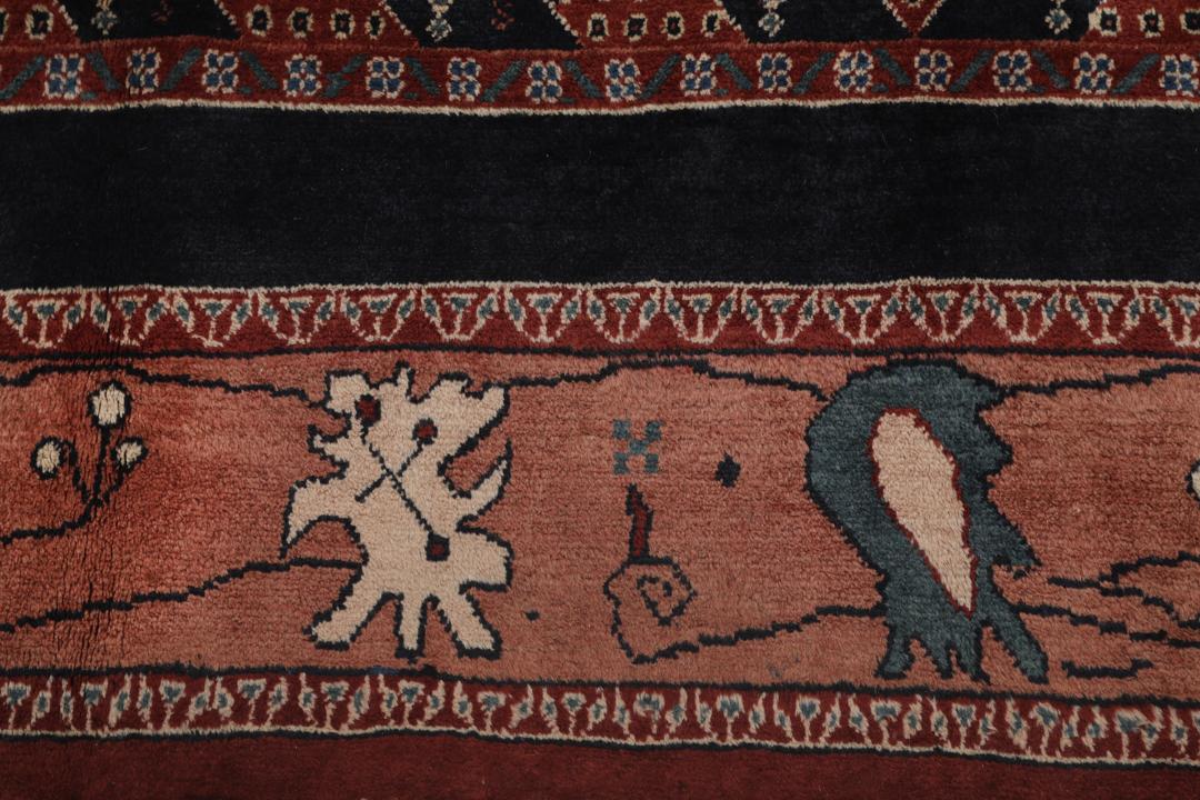 Handgeknoopt Gabbeh Kashkooli tapijt uit het Midden-Oosten in meerkleurig