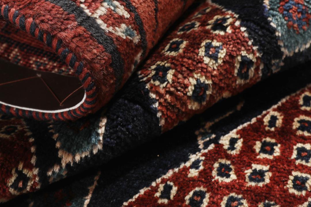 Handgeknoopt Gabbeh Kashkooli tapijt uit het Midden-Oosten in meerkleurig