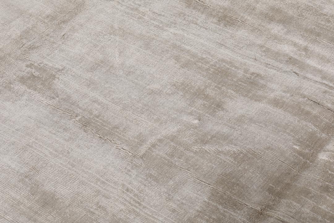 Vierkant handgeweven tapijt uit India in beige