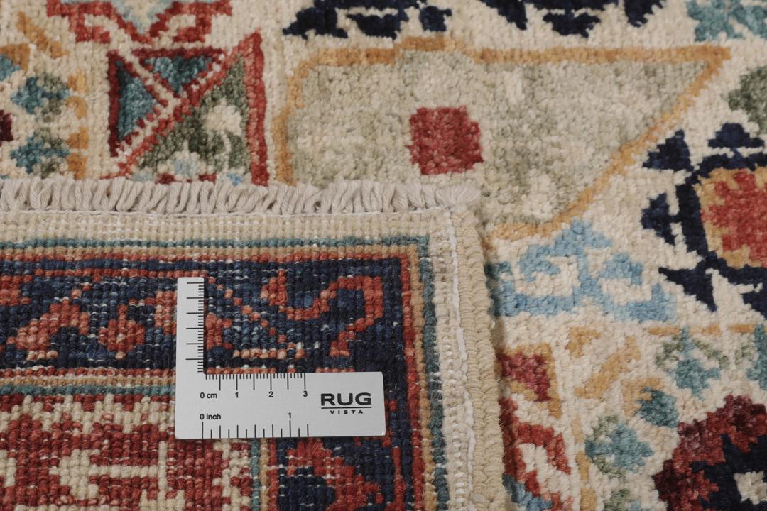 Håndknyttet Mamluk-tæppe fra Afghanistan i røde og beige nuancer