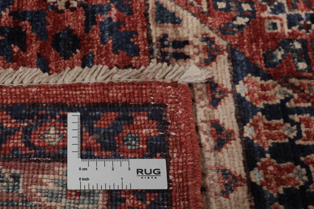 Handgeknoopt Mamluk-tapijt uit Afghanistan in veelkleurige tinten