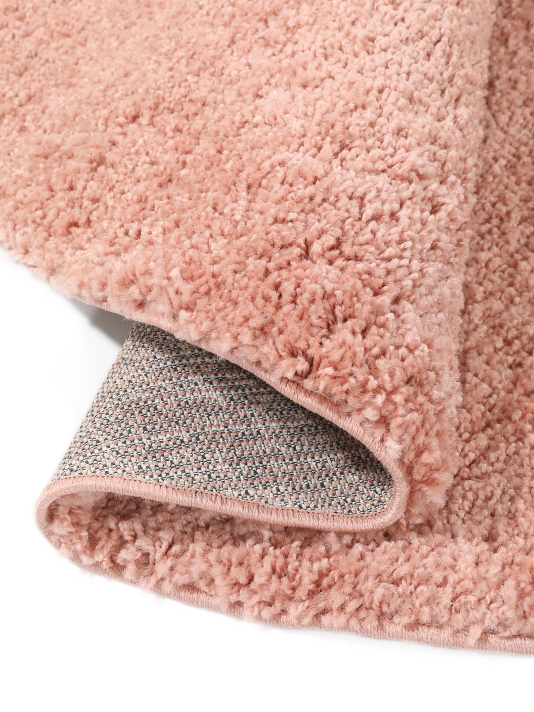 Tapis rond rose