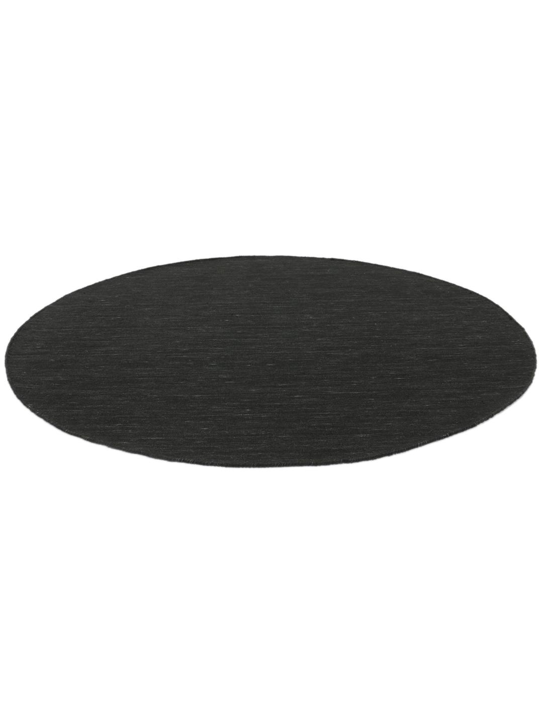 Tapis rond noir