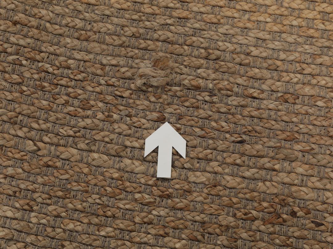 Håndvevd beige juteteppe fra India