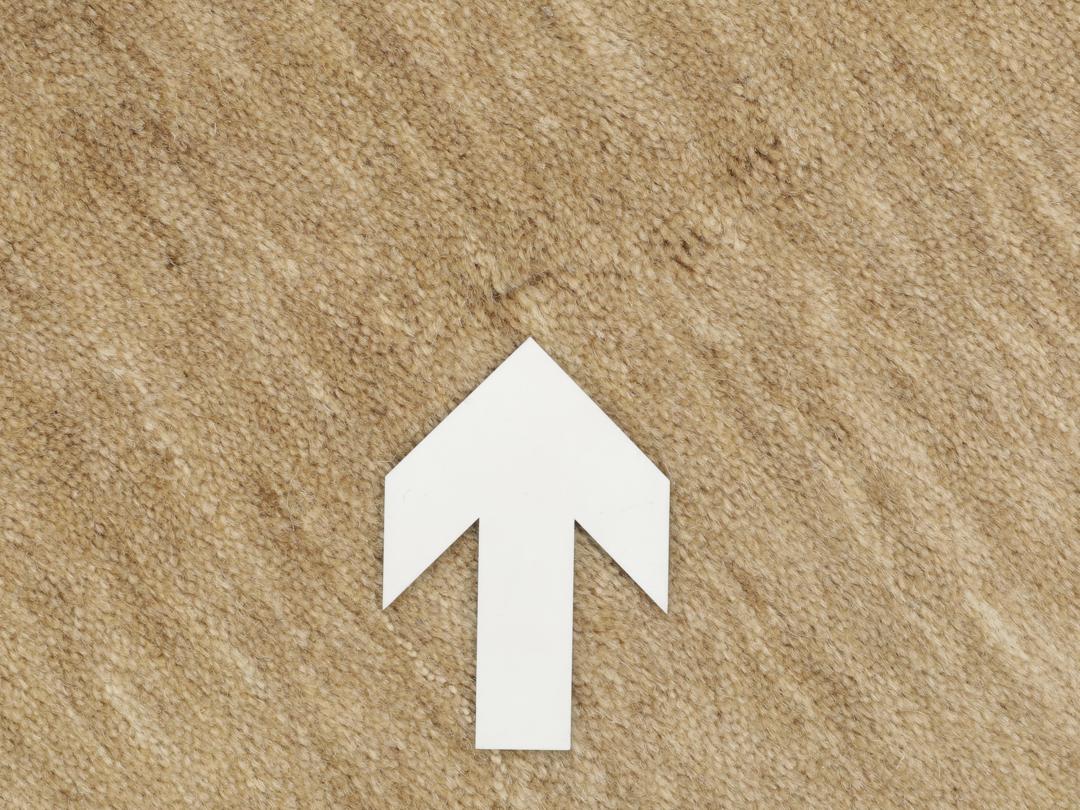 Beige Wool runner rug