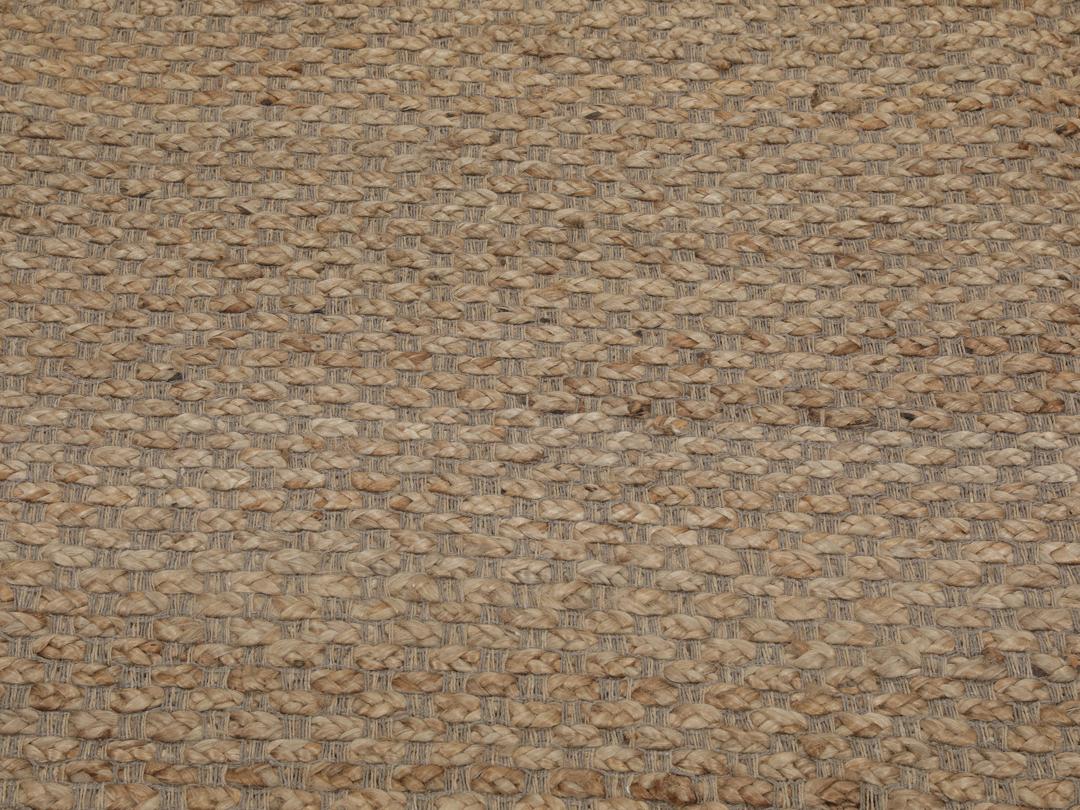 Håndvevd juteteppe fra India i en naturlig brun tone