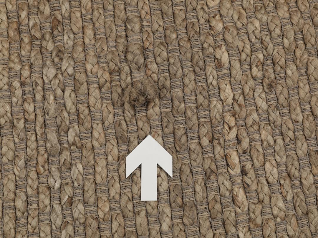 Handgeweven jute tapijt uit India in een natuurlijke beige tint